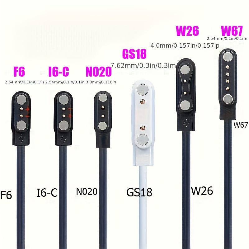 2024 Smart Watch Magnetic Charging Cable for 2-Pin and 4-Pin Devices