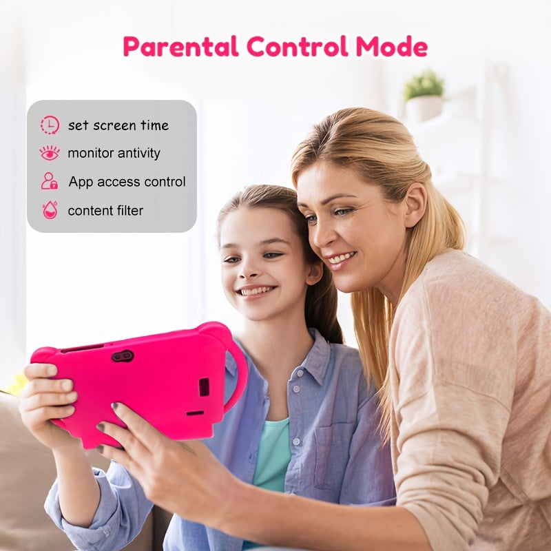 Tableta para niños de 7 pulgadas con 32GB de ROM, 2GB de RAM, Android 11, protección ocular, control parental, funda a prueba de golpes