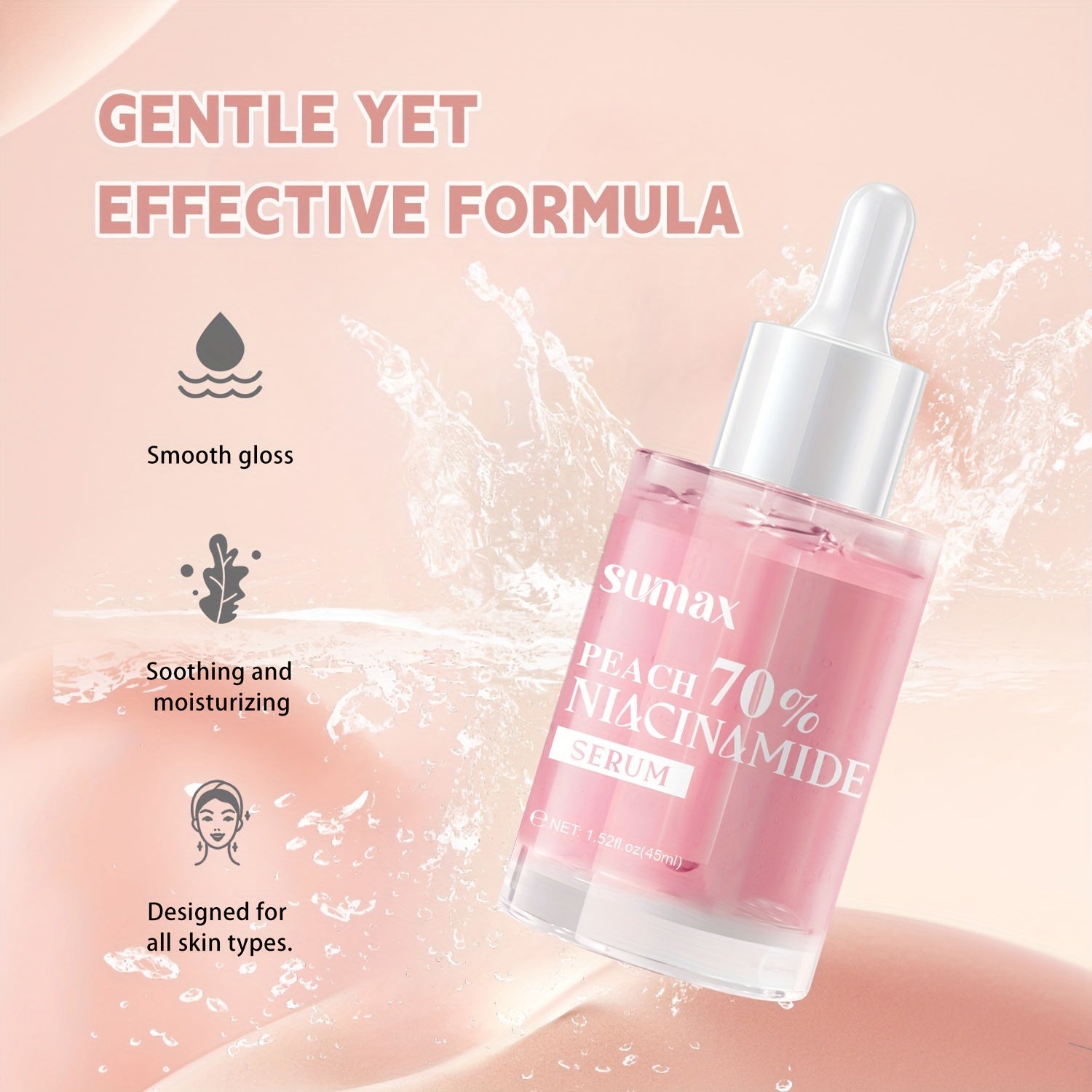 45ml Shaftoli Niacinamide Serum yuzni yoritish, namlantirish va niqob qilish uchun