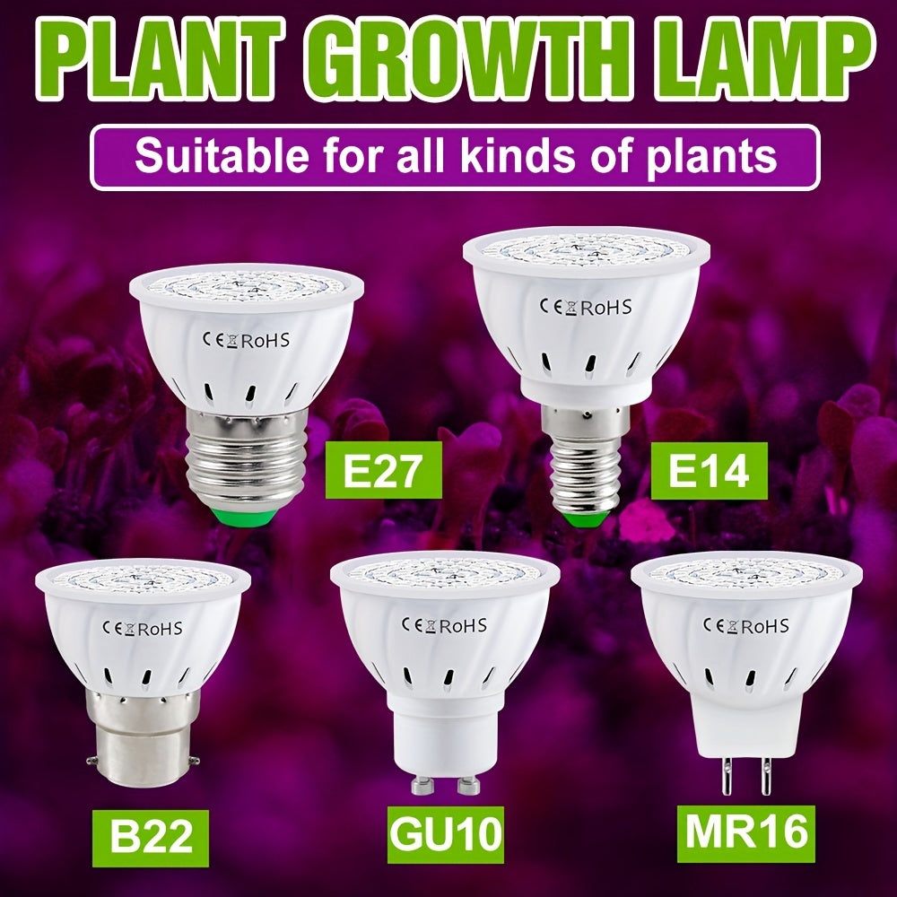 E27 LED Grow Light Bulb Full Spectrum Hydroponic Indoor Plant Lighting Red Blue UV IR 48/60 LEDs