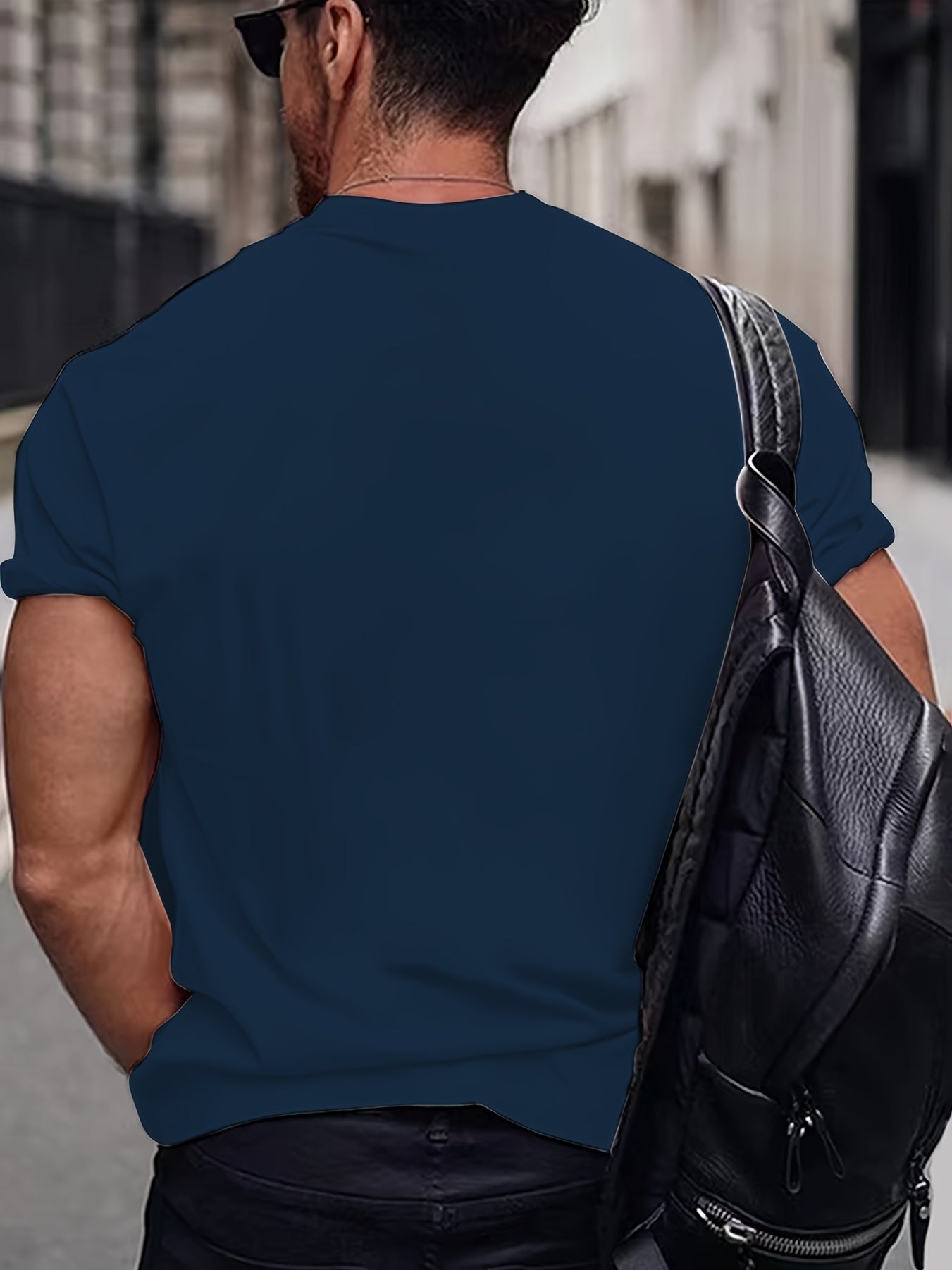 Мужская футболка большого размера из полиэстера с принтом, вдохновленным Бруклином, короткий рукав, повседневный спортивный топ