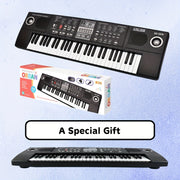 Children's Electronic Keyboard with Microphone 54 Keys 200 Tones Rhythms Demo Songs