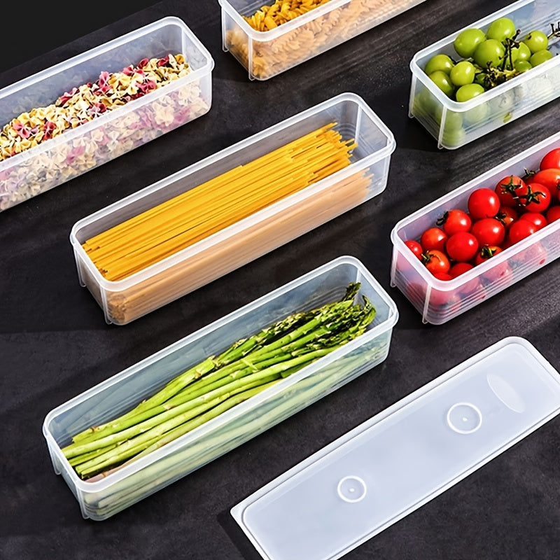 Clear Plastic Noodle Box Food Storage Container 29cm X 8cm X 6.5cm