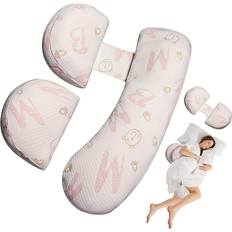 Pregnancy Support Pillow H-Shaped Side Sleeping Cushion for Pregnant Women