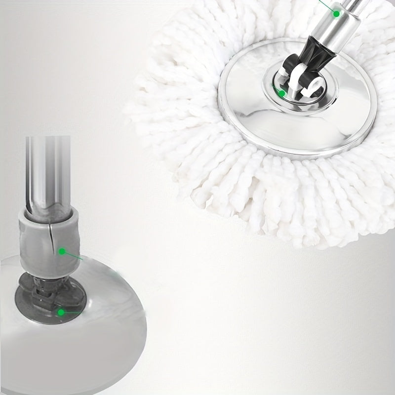 Uy, oshxona va hammom polini tozalash uchun qalinlashtirilgan plitalar bilan aylanuvchi mopa bosh - universal metall mop tutqichi ulanishi, ideal tozalash vositasi va tozalash materiallari