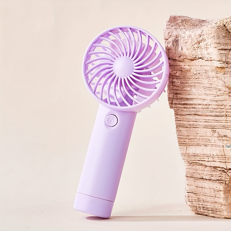 Rechargeable Handheld Fan with 3-Speed Quiet Operation Lightweight for Bedroom Office Outdoor