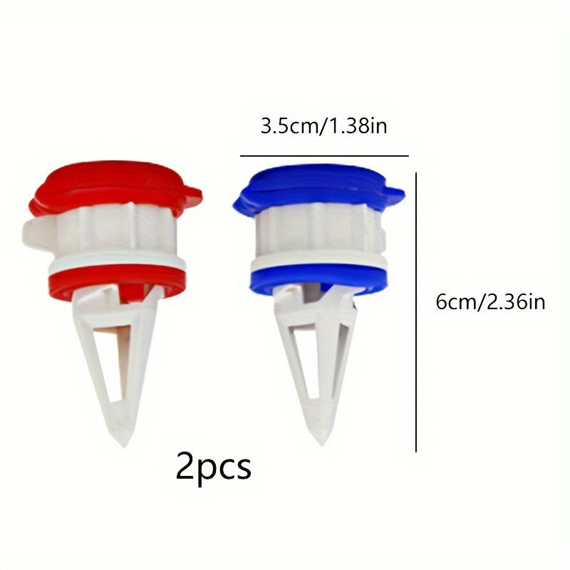 Dos piezas de boquillas vertedoras de leche a prueba de derrames con tapas para almacenamiento en la cocina