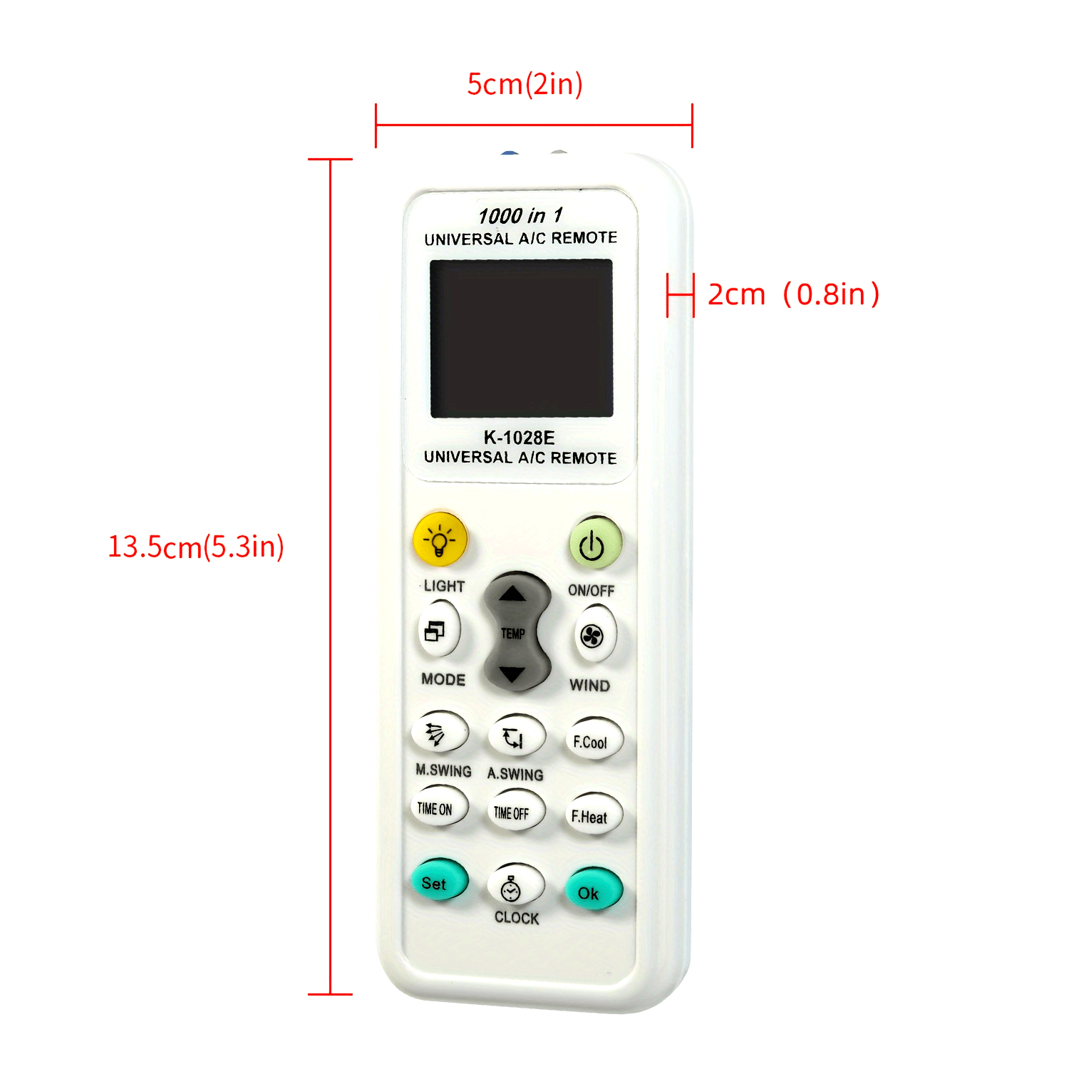 Universal Air Conditioner Remote Control Low Power Durable Plastic