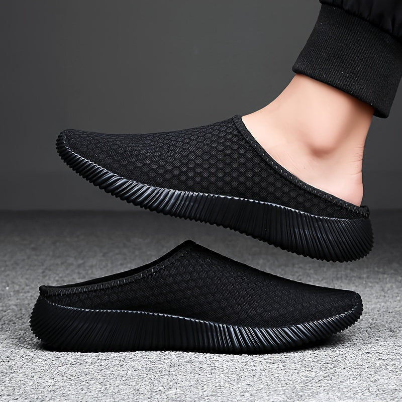 Men's Woven Slip-On Slippers for Summer Outdoor Casual Walking