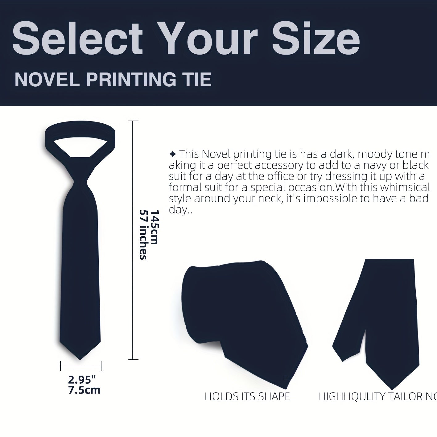 Men's Polyester Tie with Multicolor Modern Novelty Print