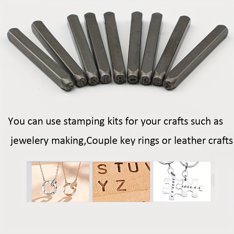 Alloy Steel Number and Letter Stamp Set for Metal Plastic Wood Leather Imprinting