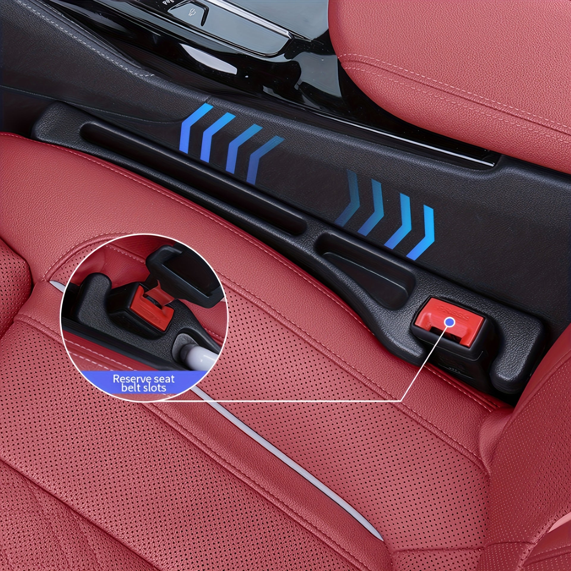 2PCS Car Seat Gap Filler Strip Organizer Storage Box Multi-Functional Tidy