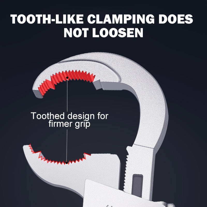 Adjustable Wrench for Bathroom Plumbing Sink Repair Aluminum Alloy Double-Ended