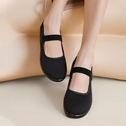 Ayollar uchun slip-on poyabzal qora, kundalik va rasmiy, qulay, yostiqlangan ichki qism