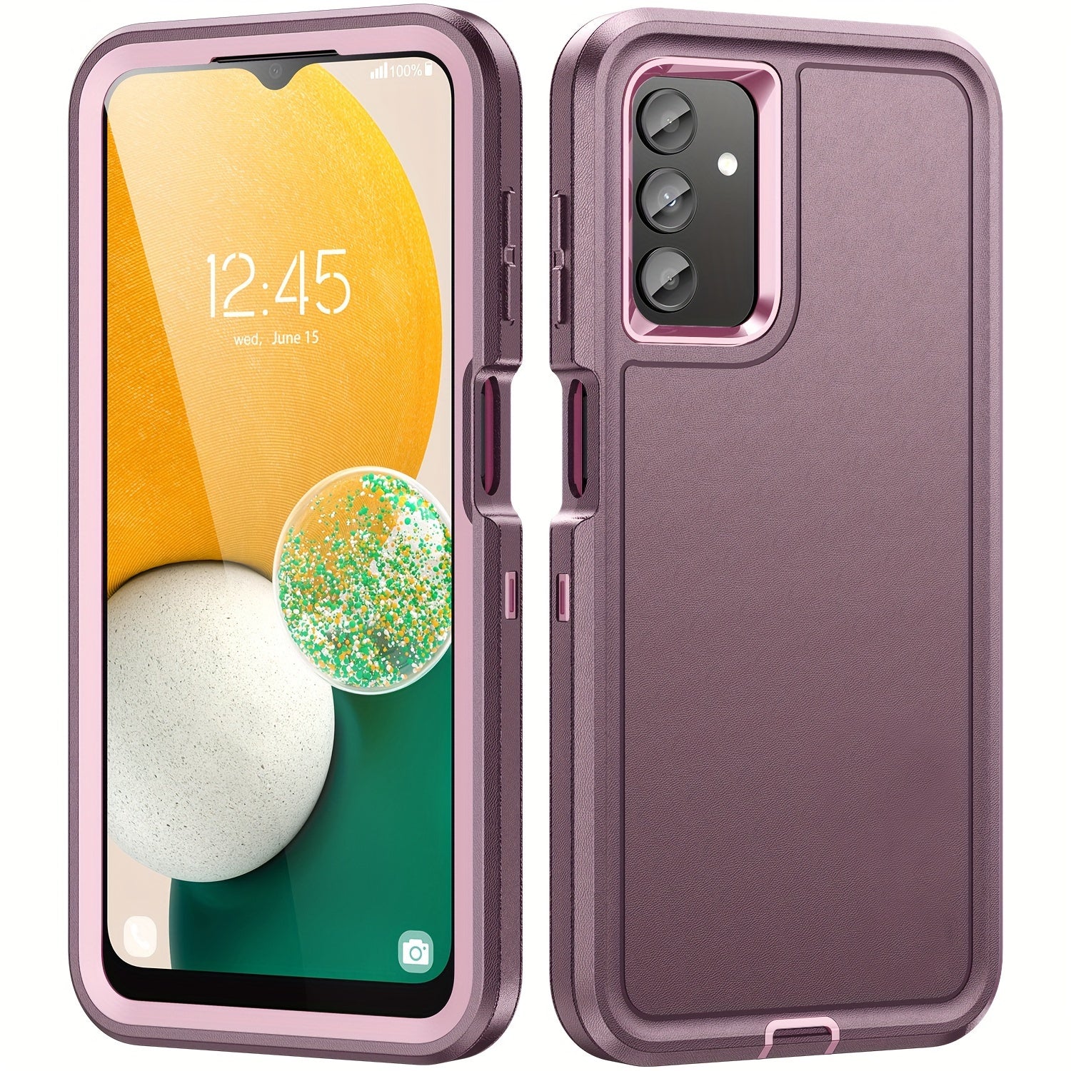 3-в-1 Ударопрочный чехол для ПК и телефона Samsung A15 A14 A13 A04s A54 A53 Всесторонняя защита