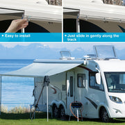 Stainless Steel Awning Rail Stoppers Set for RV Campervan Caravan Motorhome