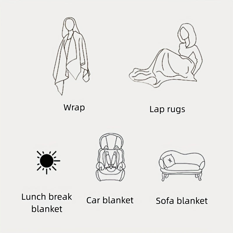 Cozy Waffle Blanket for All Seasons Soft Warm Bed Sofa Office Gift