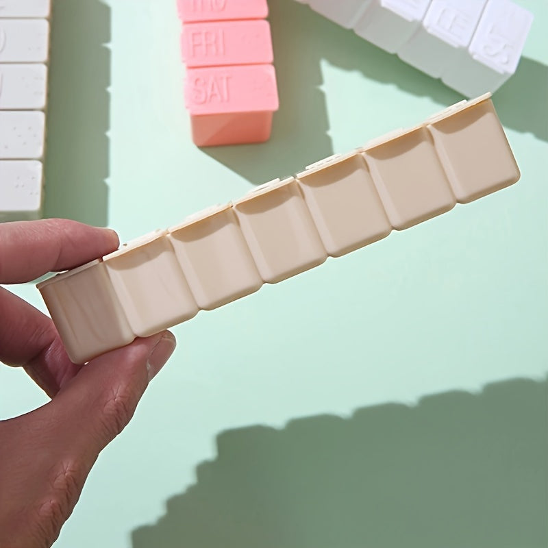 Weekly Pill Organizer Box for Adults Portable 7-Day Medicine Case Travel-Friendly Daily Compartments