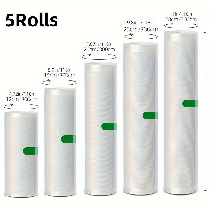 Rollos de sellador al vacío sin BPA, 3m, bolsas texturizadas resistentes a perforaciones para la conservación de alimentos