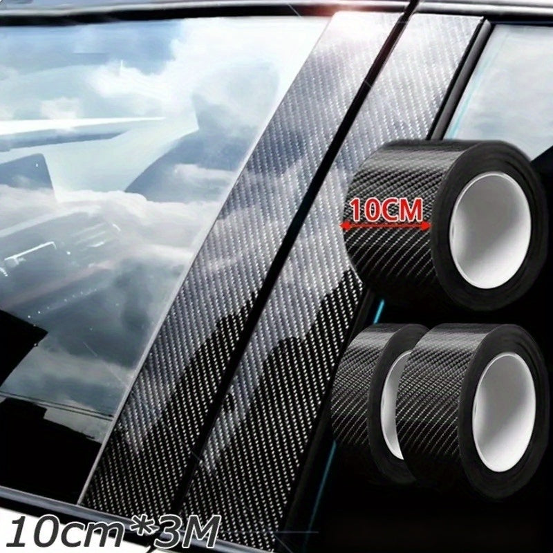 Car Door Sill Protector Strip Nano Carbon Fiber Scratch-Resistant Tape