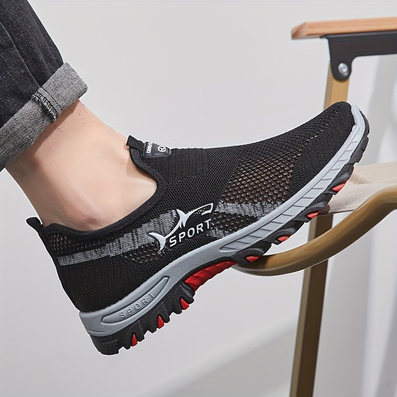 Men's Breathable Mesh Slip-On Athletic Sneakers for Casual Sports Spring Summer