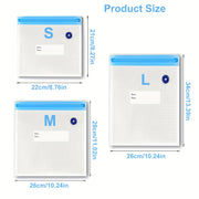 Vakuum bilan siqilgan Zipper Bag Set 25 ta sumka, 2 ta yopishtiruvchi klip bilan, jami 27 ta bo'lak. Kundalik oziq-ovqatni saqlash uchun kichik, o'rta va katta o'lchamlarda mavjud. Oziq-ovqatni yangi va ta'mini saqlaydi.