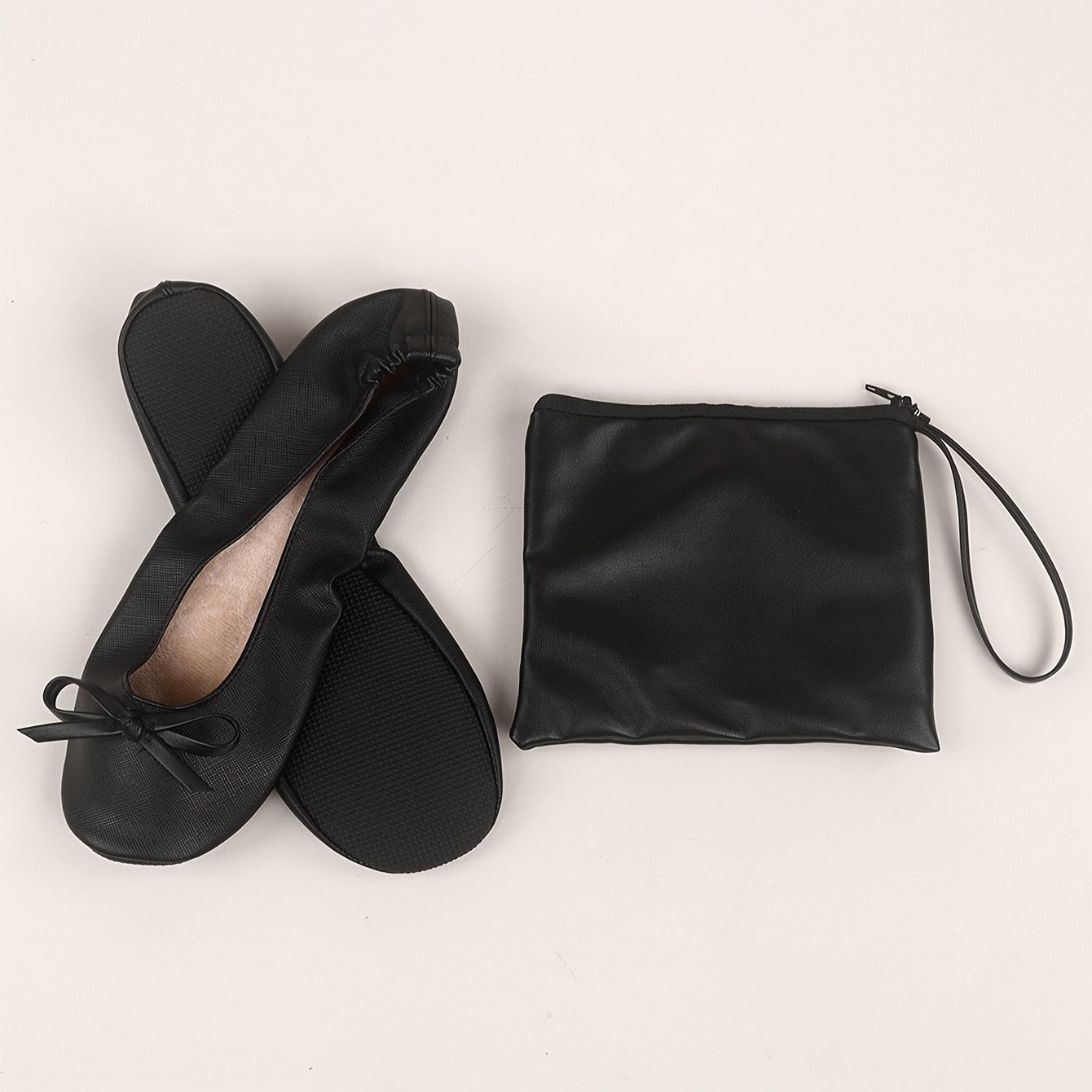 Женские мягкие черные складные повседневные танцевальные туфли