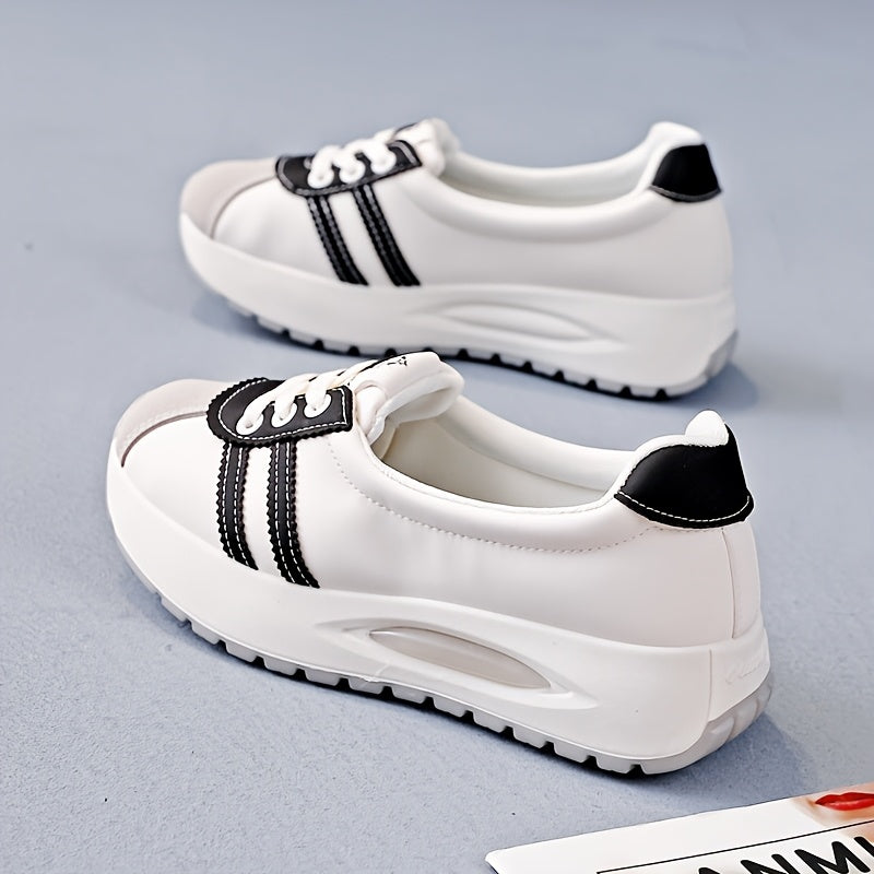 Women's Casual Low Top Sneakers Fabric Inner All-Season White