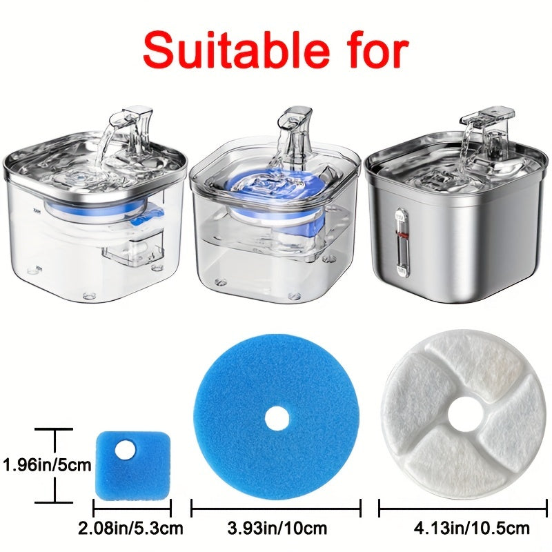 8 filtros de carbono de reemplazo para fuente de agua para gatos