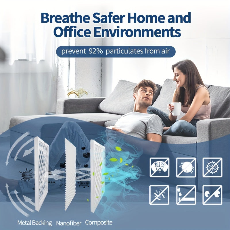 Pack of 9 Reusable Air Filters 10x20x1 MERV 13 HVAC AC Filters