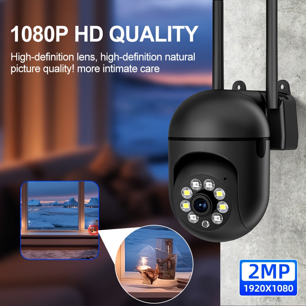 Paquete de 4 cámaras de seguridad inalámbricas HD 1080p para interior y exterior, seguimiento de movimiento, audio bidireccional