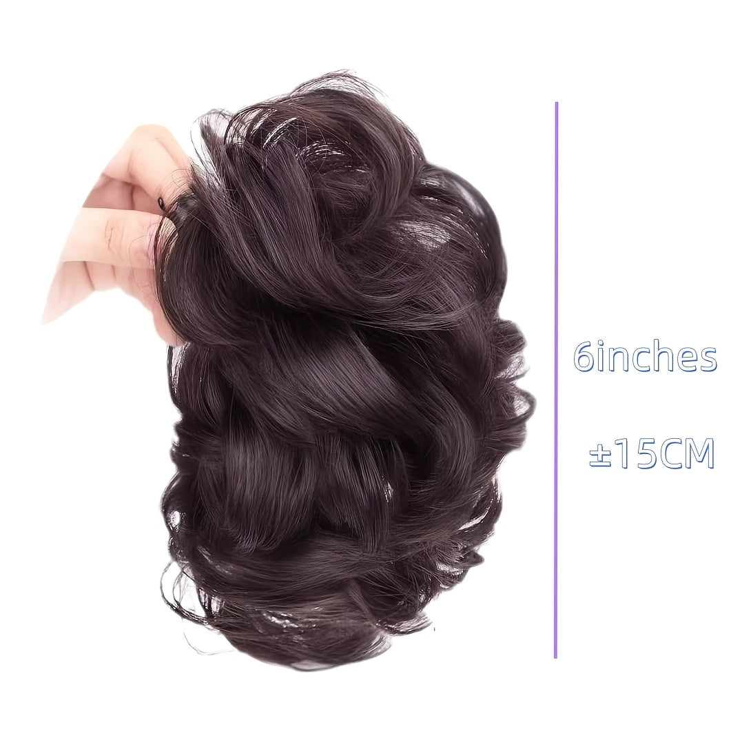 Women's Voluminous Scrunchie Wig High-Temperature Fiber Natural-Looking Bun Extension