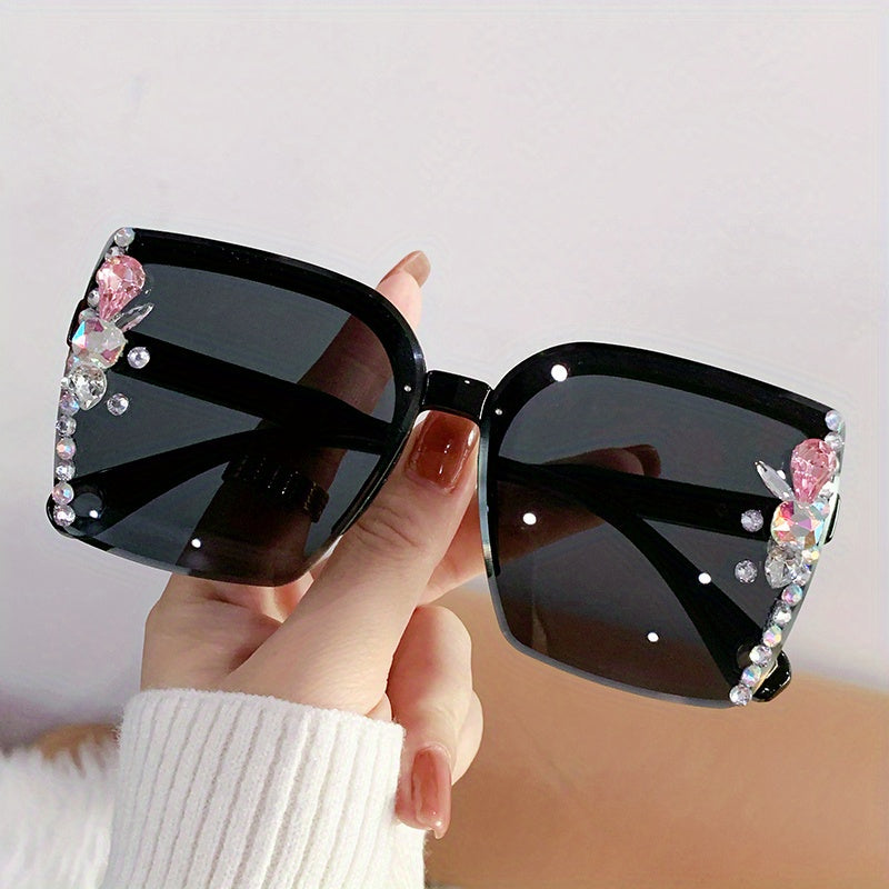 Women's Fashion Rhinestone Embellished Frameless Style Jewelry