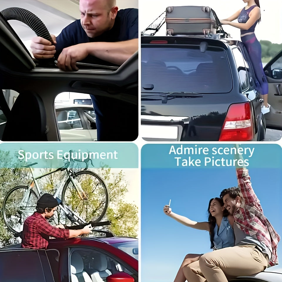 Peldaño para puerta de coche de aleación de aluminio, plegable, para acceso al techo, paso para vehículo oscuro