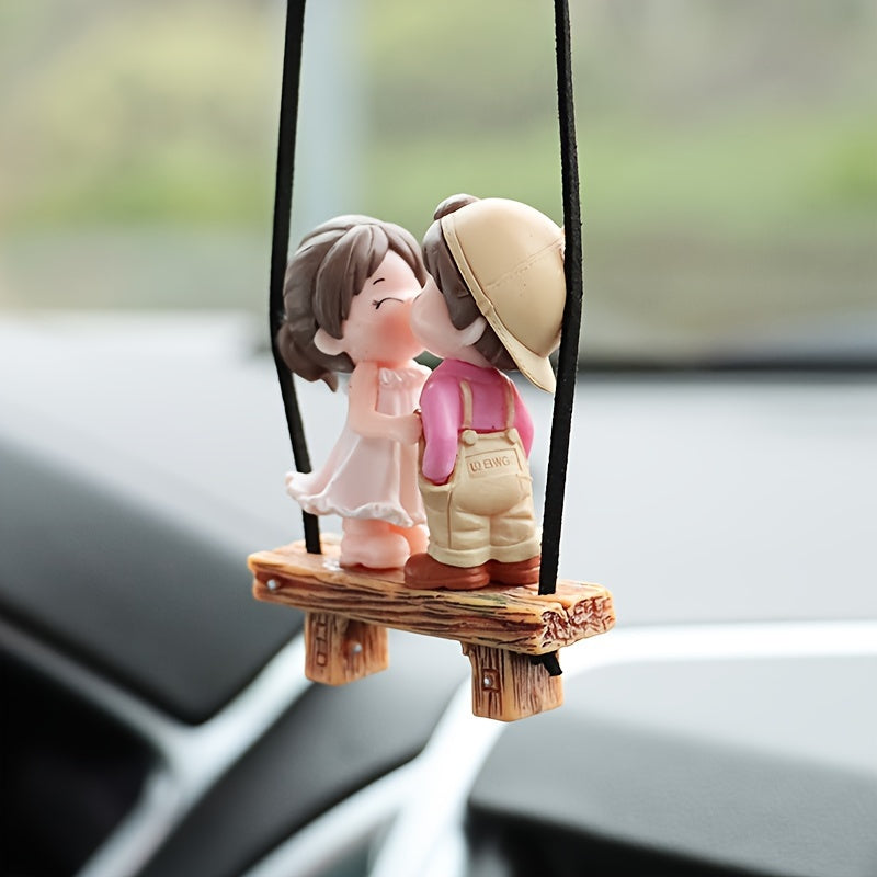 Juftlik O'yinchoqlari Oq Ko'k Yomg'irli Skirt Avtomobil Dekoratsiyalari Orqa Ko'rinish Oyna Qopqog'i To'plami