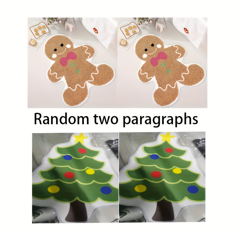 Christmas Tree Bathroom Mat Non-Slip Rug for Bathroom Living Room Entryway