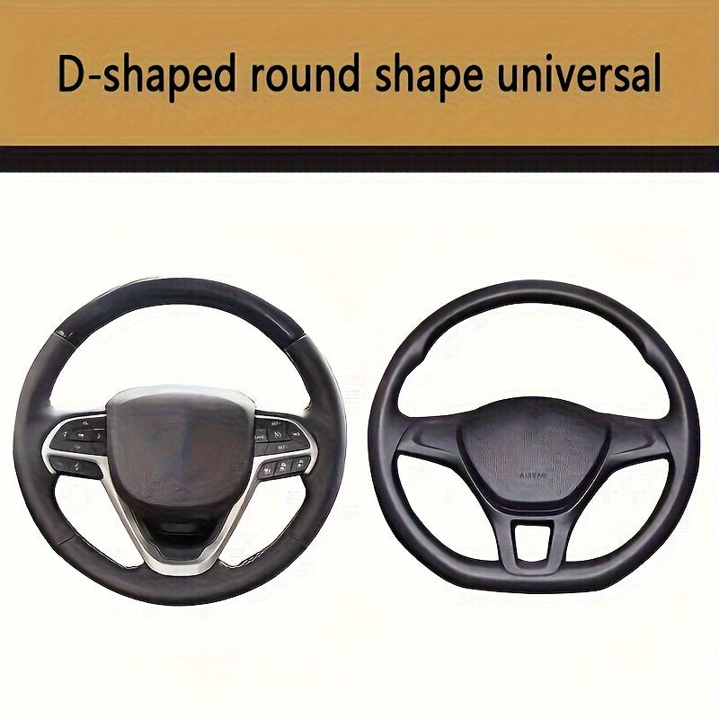 Universal Fit Flannel Velvet Steering Wheel Cover Non-Slip Warm Winter Car Protector