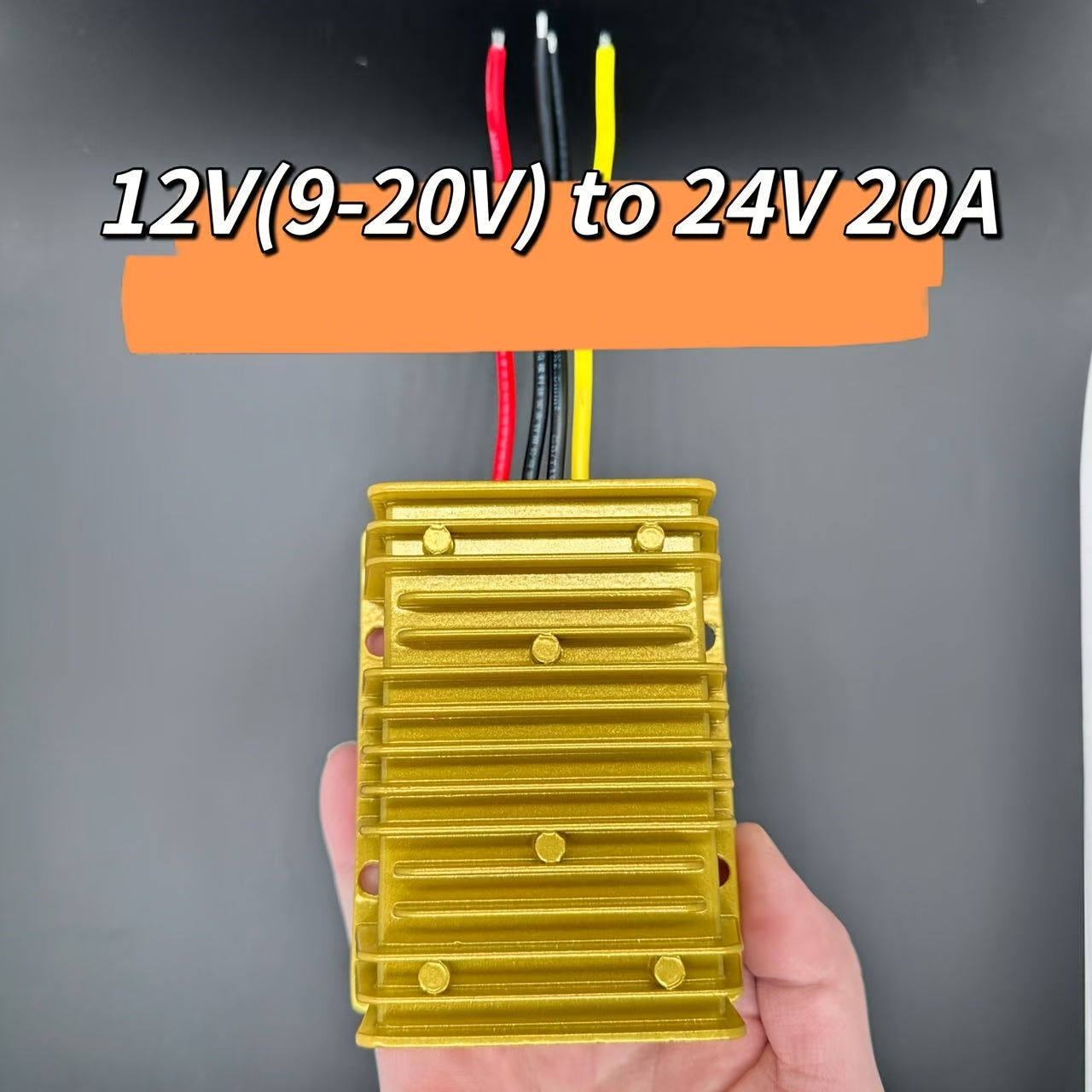 Convertidor elevador DC-DC de 9V-20V a 24V 1A-20A Fuente de alimentación para electrónica