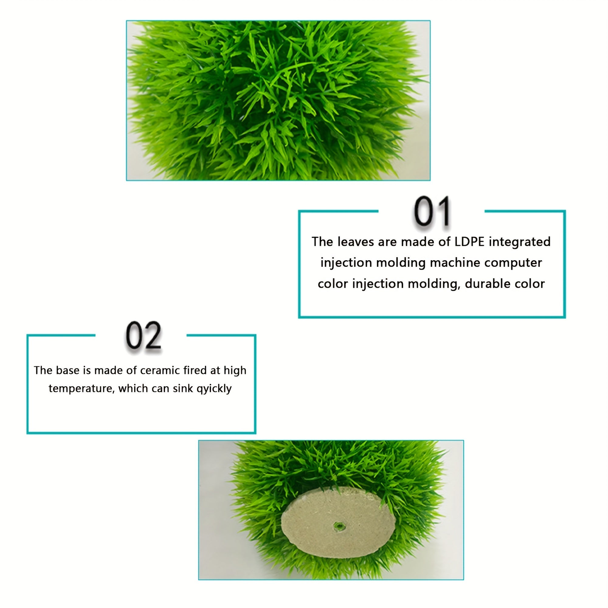 Artificial PVC Alternanthera Grass Ball for Aquarium Decoration