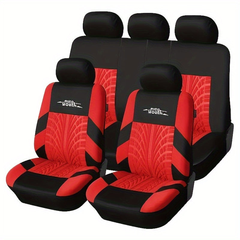 Breathable Stain-Resistant Polyester Car Seat Cover for 5-Seater Sedans and SUVs