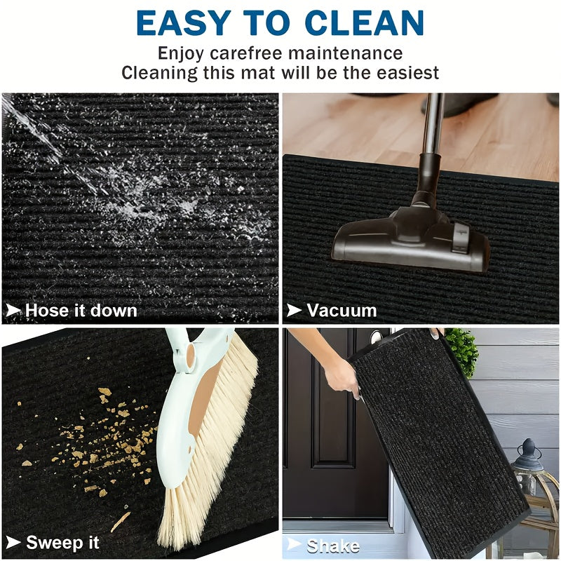 Chiziqli kirish matosi, sirpanmaydigan, bardoshli, ichki va tashqi foydalanish uchun, xush kelibsiz gilam