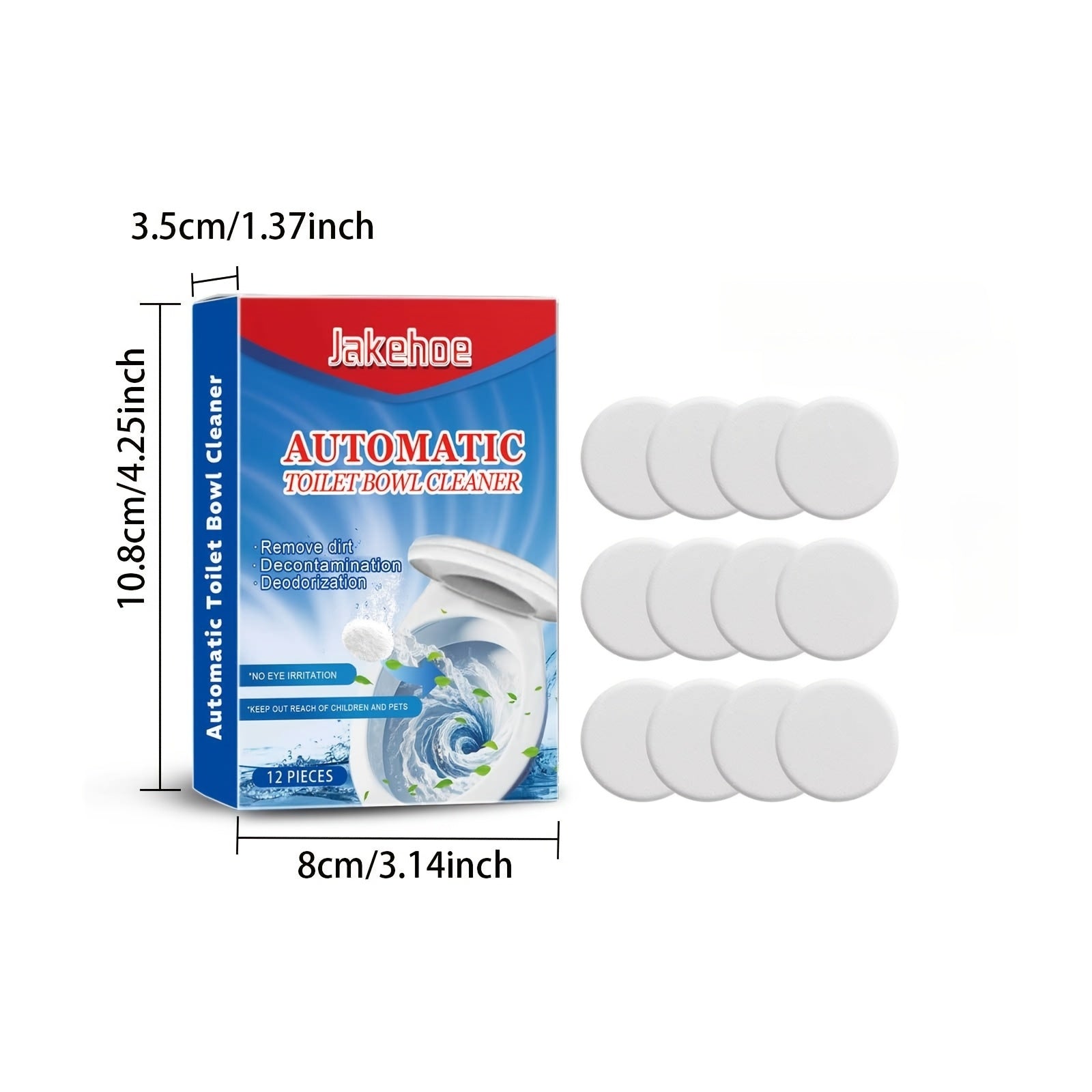 Effervescent Toilet Cleaning Tablets Odor Removal Stain Removal Plastic