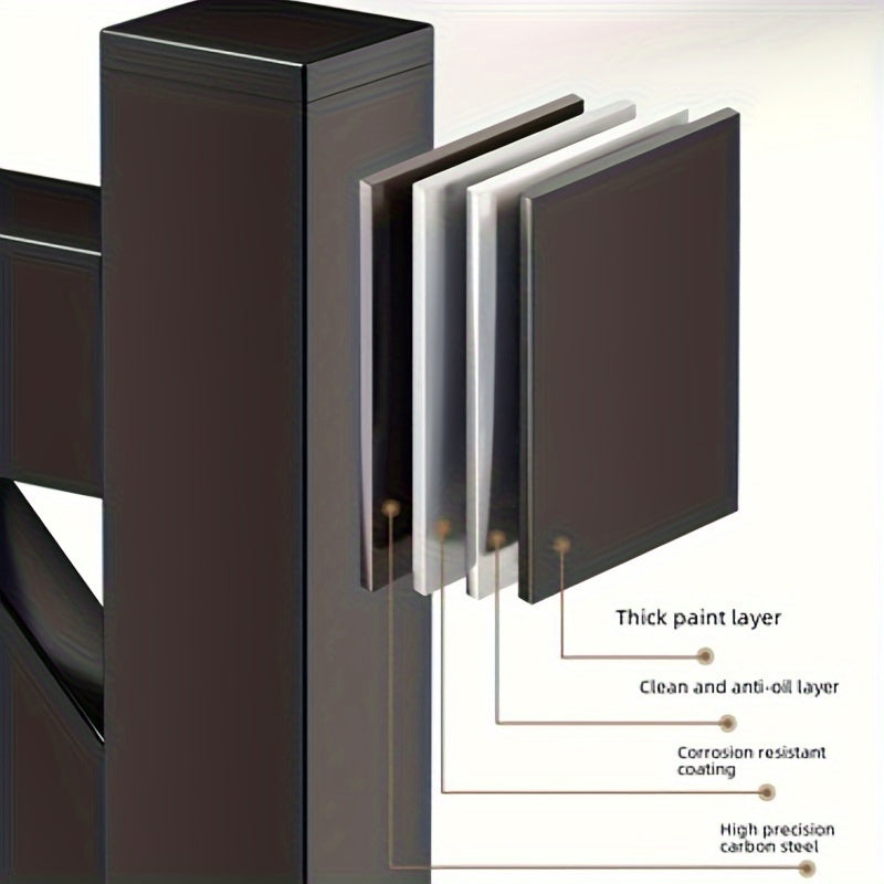 Multi-Functional Cast Iron Kitchen Organizer Rack for Dishes Utensils and Storage