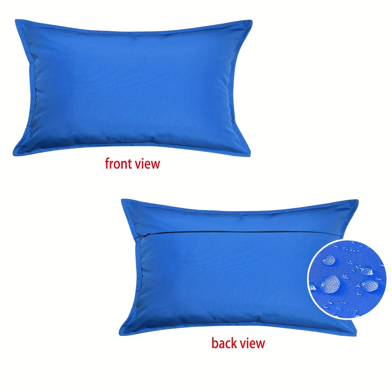 Green Outdoor Cushion Covers 2 Pack Zipper Polyester for Patio Garden Furniture