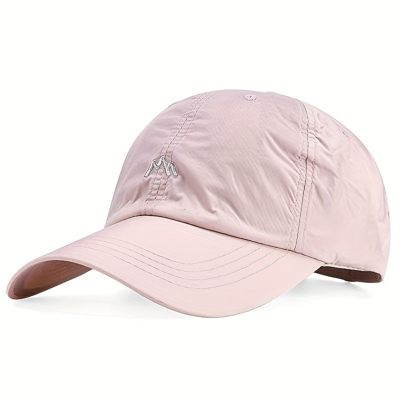 Gorra de béisbol de nylon transpirable de secado rápido para hombre y mujer, protección solar, ajuste ajustable, bordado