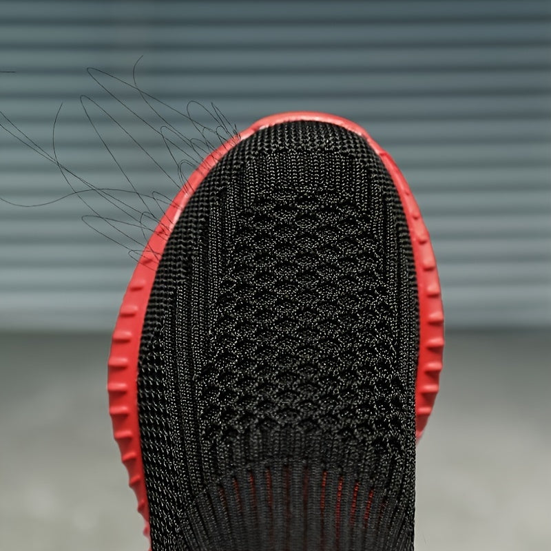 Girls Slip-On Sneakers All-Season Solid Knit Casual Outdoor Running Training