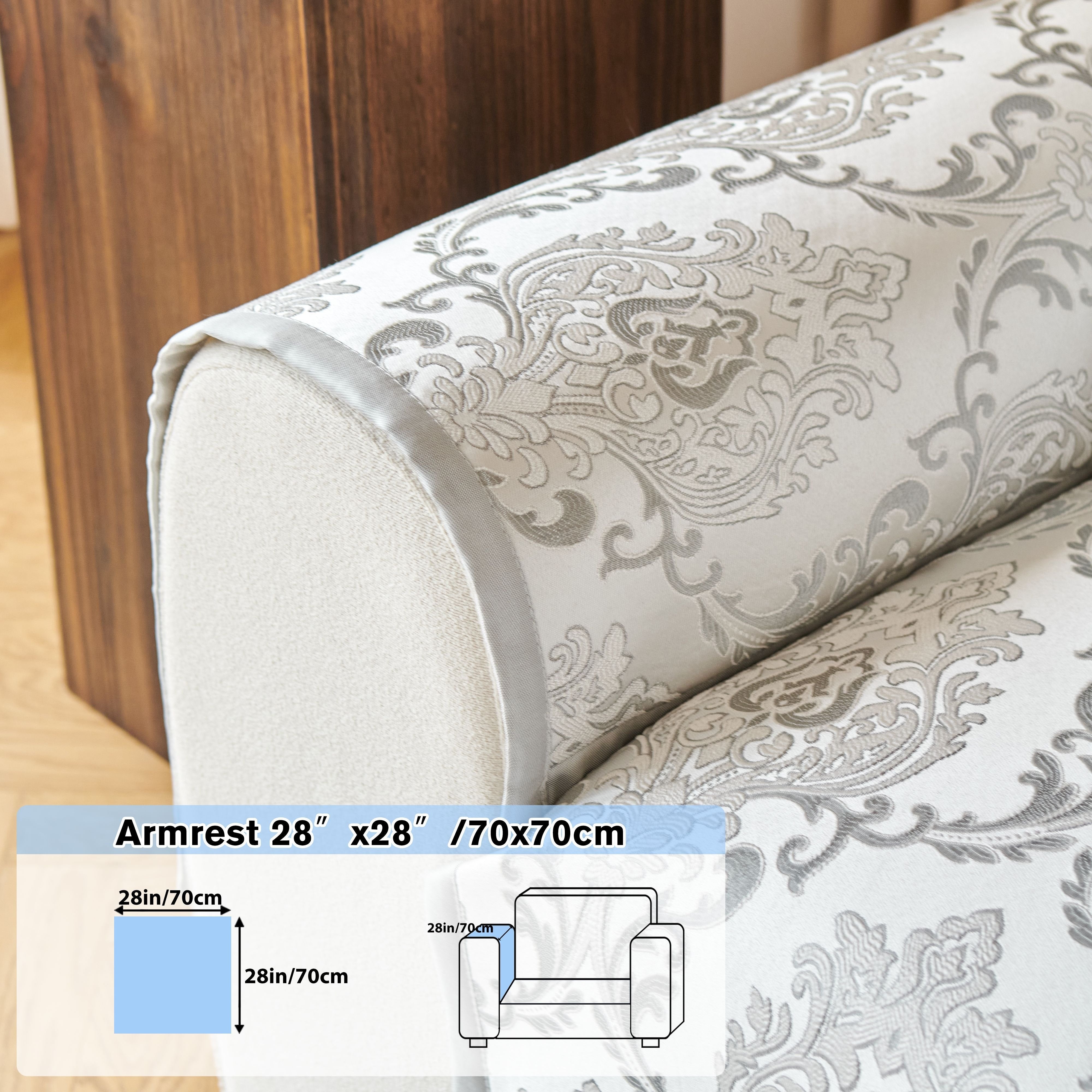 Серый цветочный чехол на диван для 1-4 мест, безопасный для домашних животных, нескользящий, моющийся в машине, из шенилла жаккарда, современный