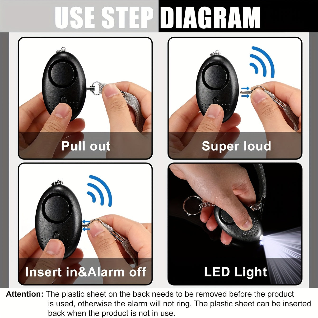 Set of 8 Survival Tools Including Personal Alarm Mini Window Breaker and Whistle in Durable Zinc Alloy