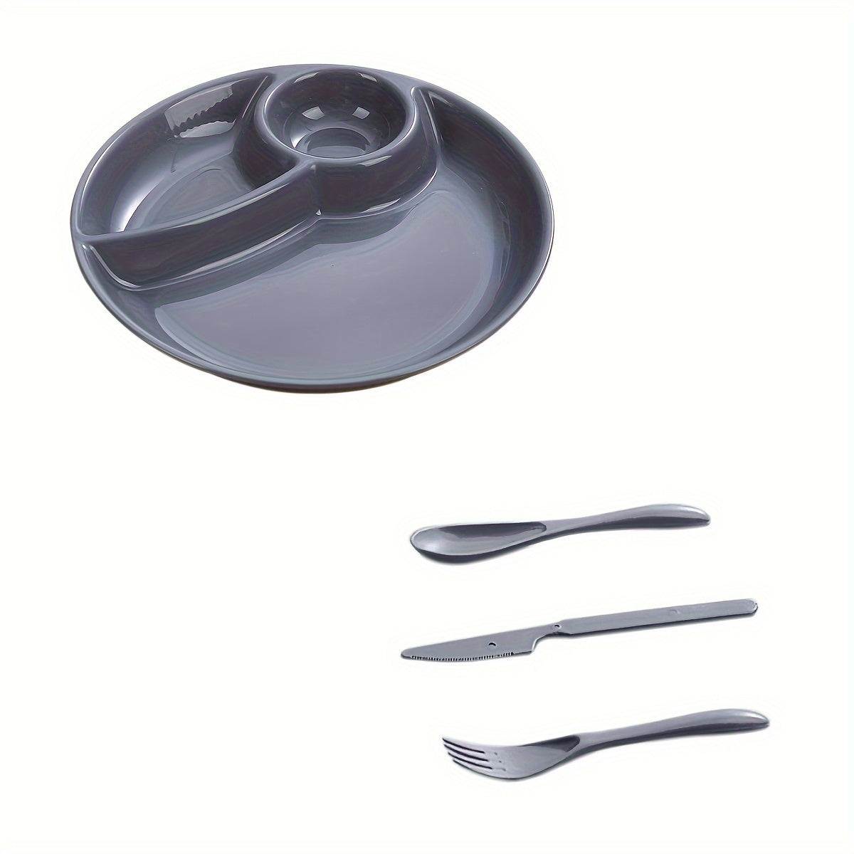 Пластиковая тарелка для приготовления еды с отделениями, безопасная для микроволновки, для салатов, закусок и аперитивов