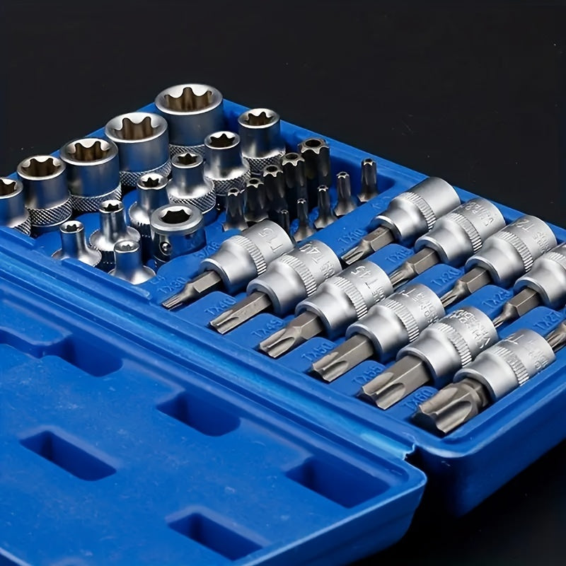 Multi-Functional Auto Repair Tool Set Chrome Vanadium Steel 34pcs